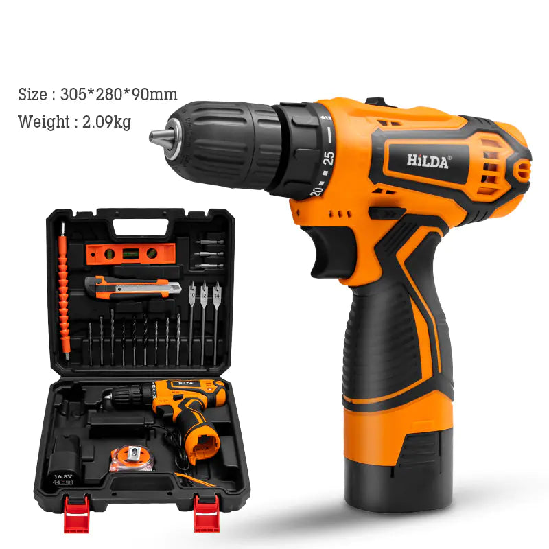 Dual-Speed Cordless Lithium Drill & Electric Screwdriver