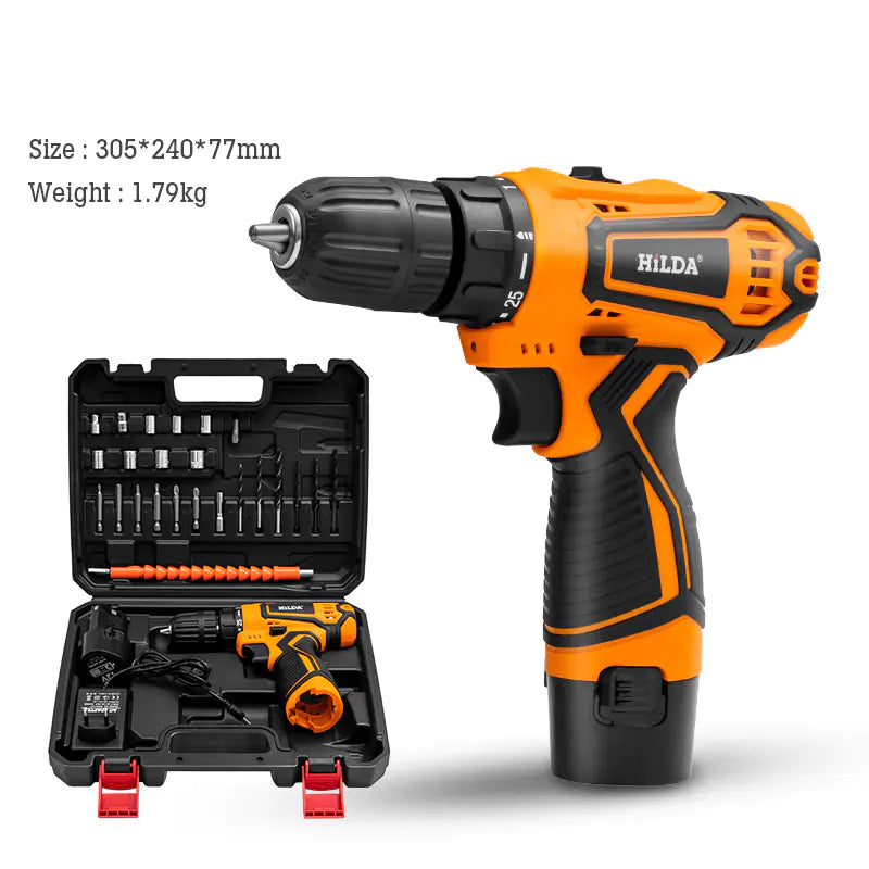 Dual-Speed Cordless Lithium Drill & Electric Screwdriver