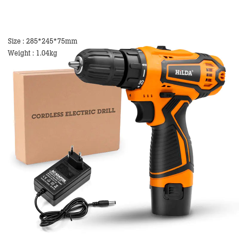 Dual-Speed Cordless Lithium Drill & Electric Screwdriver