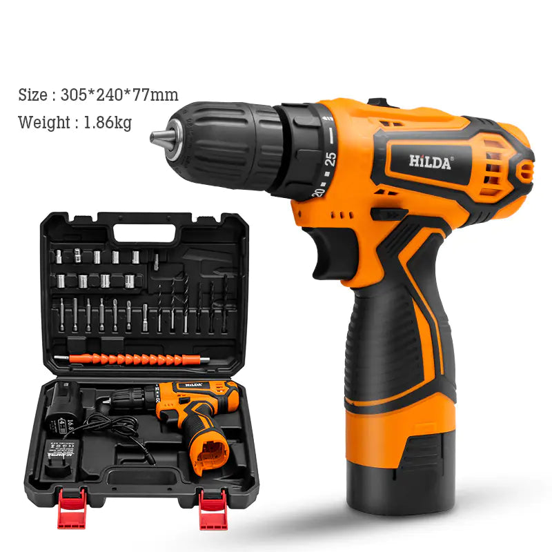 Dual-Speed Cordless Lithium Drill & Electric Screwdriver