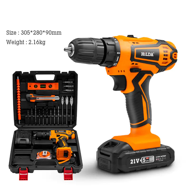 Dual-Speed Cordless Lithium Drill & Electric Screwdriver
