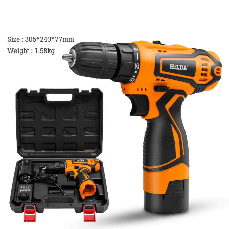 Dual-Speed Cordless Lithium Drill & Electric Screwdriver