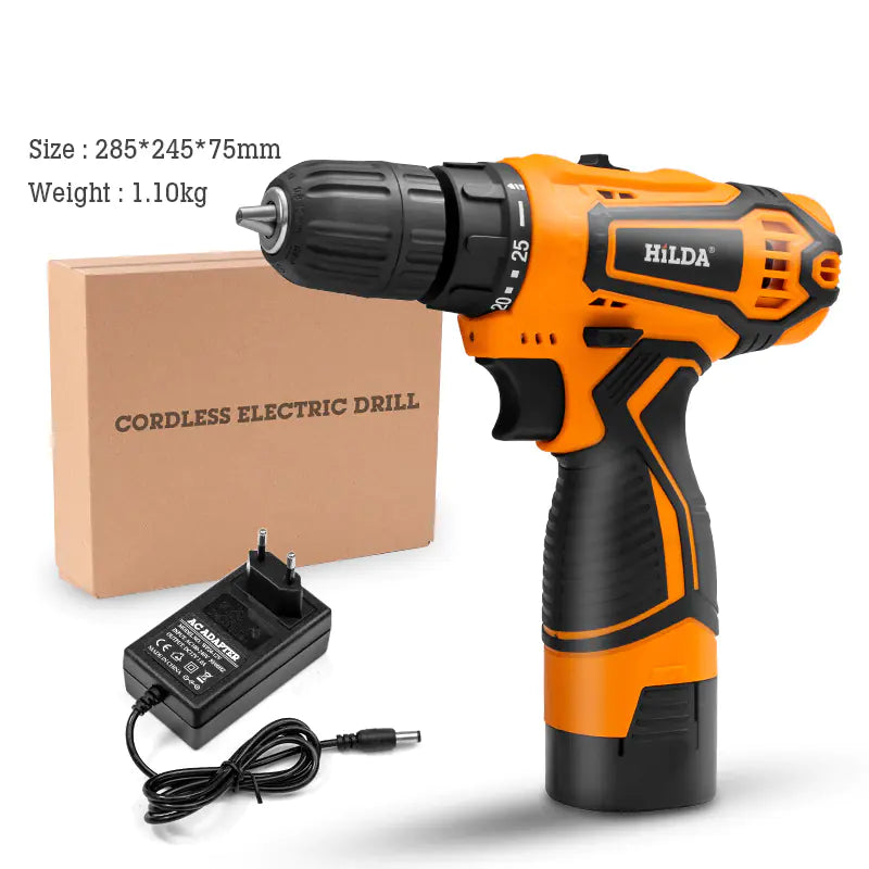 Dual-Speed Cordless Lithium Drill & Electric Screwdriver