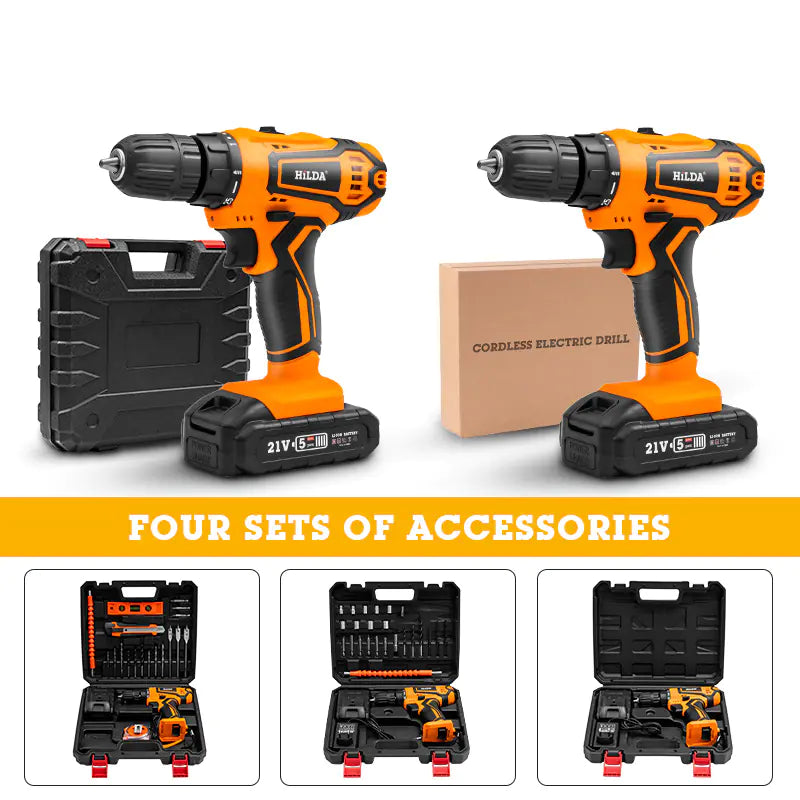 Dual-Speed Cordless Lithium Drill & Electric Screwdriver