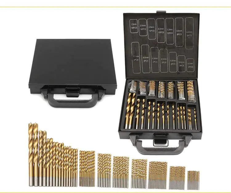 99-Piece Titanium Coated HSS Drill Bit Set