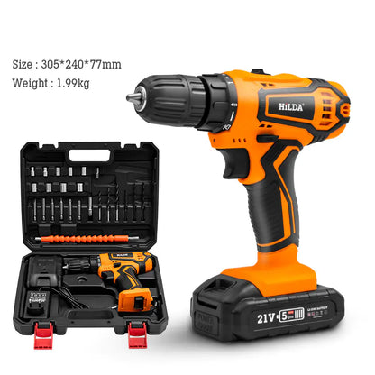 Dual-Speed Cordless Lithium Drill & Electric Screwdriver