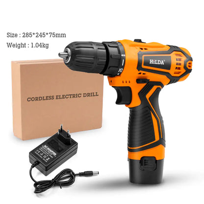 Dual-Speed Cordless Lithium Drill & Electric Screwdriver