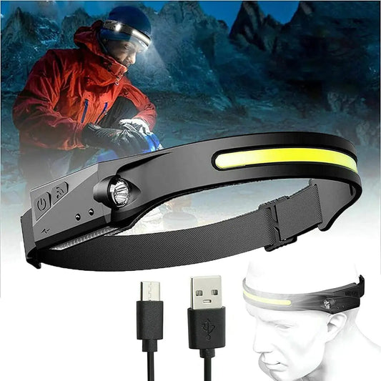 Everlyte Headlamp Rechargeable 1PC 230° Wide Beam Head Lamps LED with Motion Sensor for Adults Mechanic Headlamp Weatherproof Lightweight Head Lights Flashlight for Hard Hat Camping Running